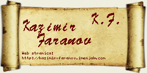 Kazimir Faranov vizit kartica